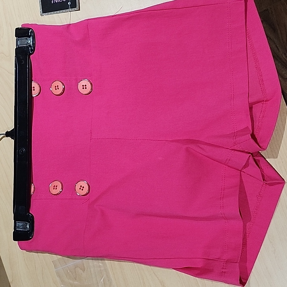 Dressy Shorts with Button Detail